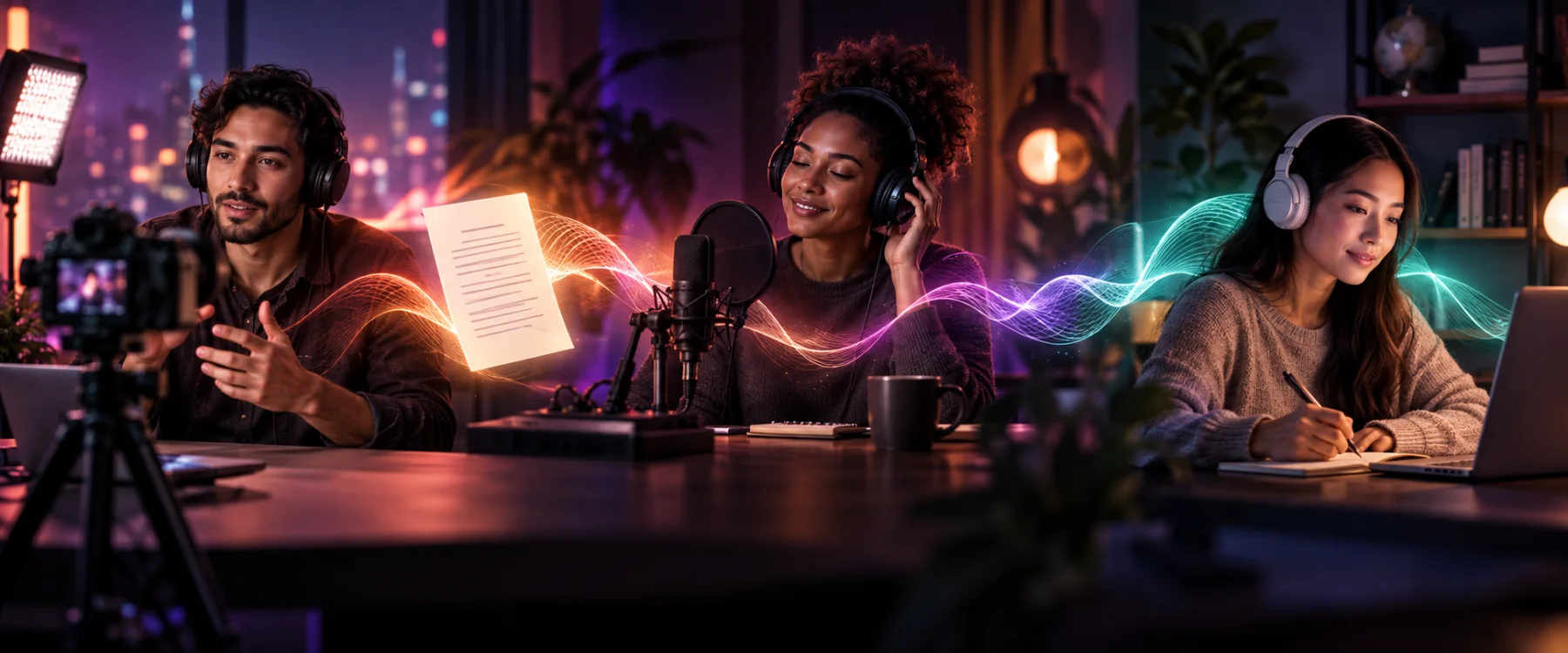 Creators using AI voiceovers for video, podcasts and online learning