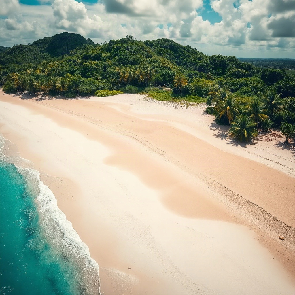 Vue aérienne directement surplombant une plage paradis — 324EC4