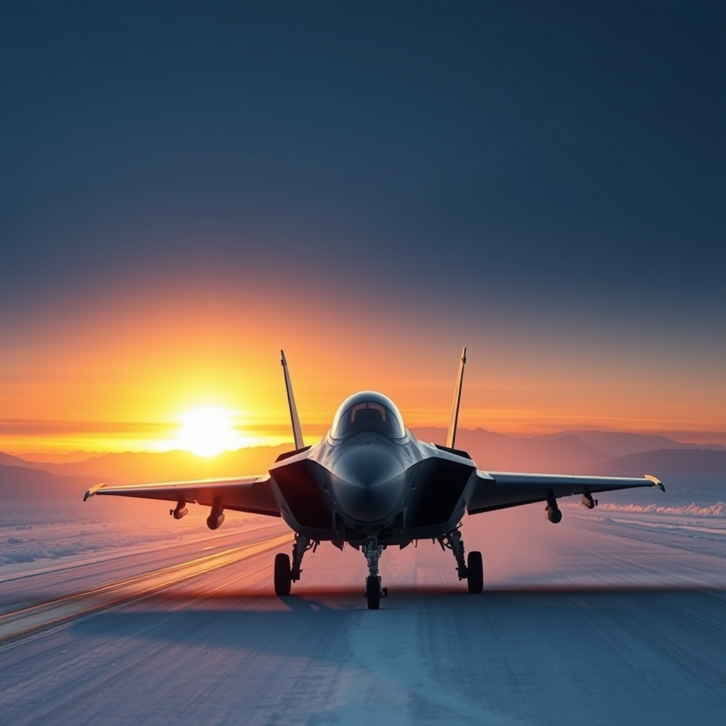 • Un avion de chasse F-35 militaire moderne sur une pi — 318655