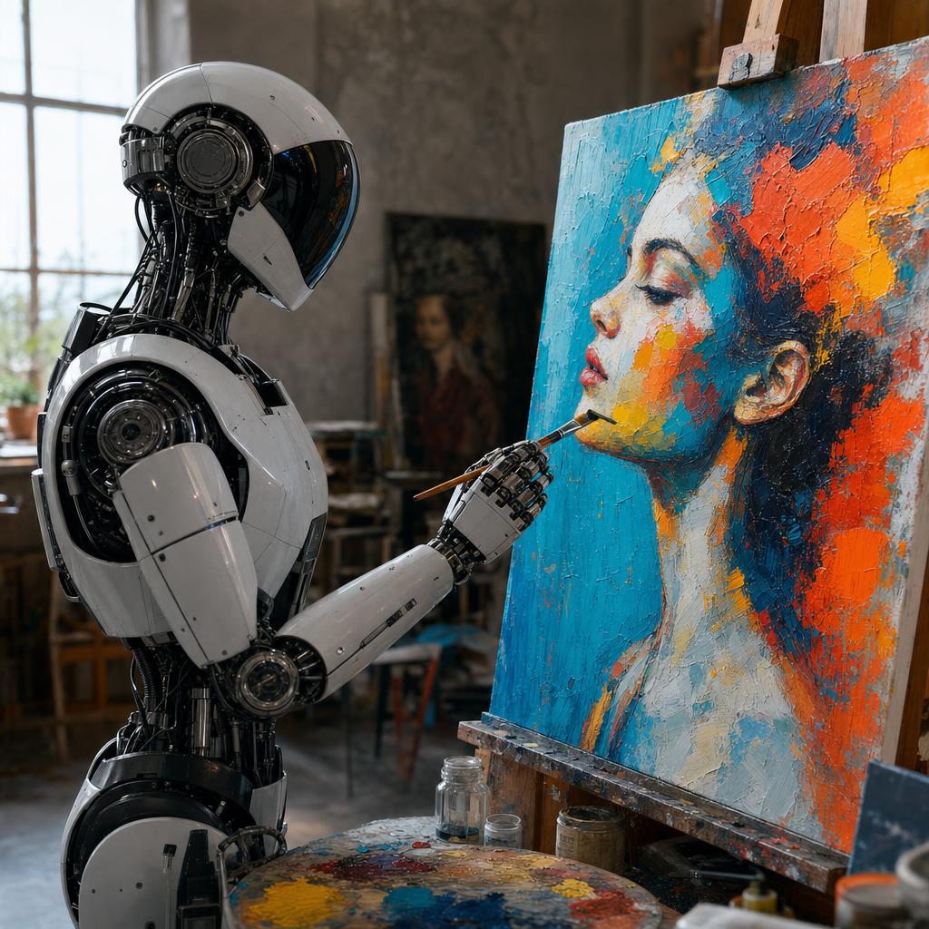 A sleek, futuristic humanoid robot with a polished bla — BB28DD