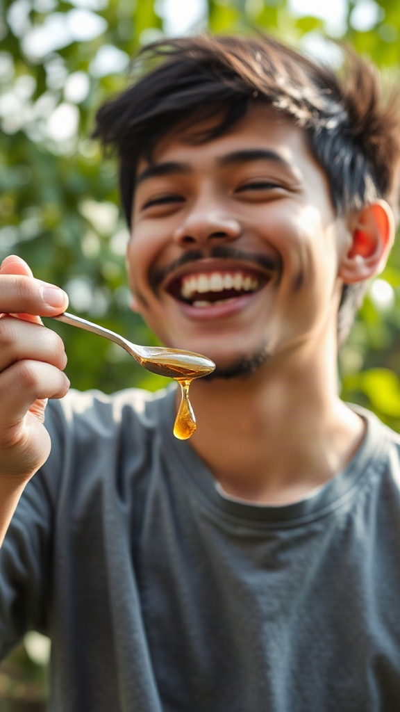 Photorealistic vertical 9:16 image of a happy person e — AA7CCF