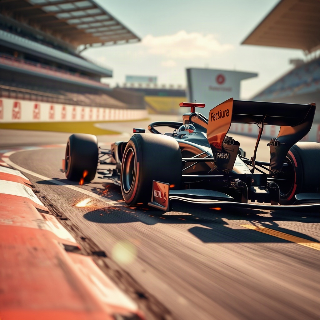 A photorealistic ultra-low angle ground shot of a Form — EE0AE5