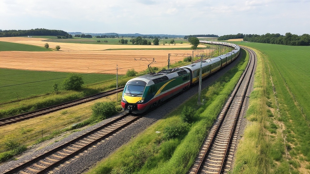 à la sortie de la métropole, le train à grande vitesse — 3B1ED4